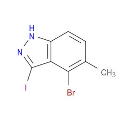 Aobchem&nbsp;4-Bromo-3-iodo-5-methyl-1H-indazole | ≥97% | CAS 1427502-42-8 | C8H6BrIN2 | 250mg