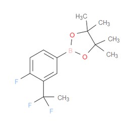 Aobchem&nbsp;2-(3-(1 1-Difluoroethyl)-4-fluorophenyl)-4 4 5 5-tetramethyl-1 3 2-dioxaborolane | ≥95% | CAS 445303-68-4 | C14H18BF3O2 | 250mg