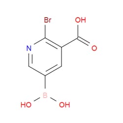 Aobchem&nbsp;2-Bromo-3-carboxypyridine-5-boronic acid | ≥97% | CAS 1451393-49-9 | C6H5BBrNO4 | 250mg