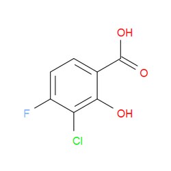 Aobchem&nbsp;3-Chloro-4-fluoro-2-hydroxybenzoic Acid | ≥95% | CAS 860296-14-6 | C7H4ClFO3 | 250mg