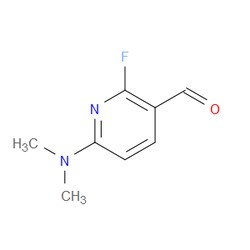 Aobchem&nbsp;2-Fluoro-6-dimethylaminopiridine-3-carbaldehyde | ≥97% | CAS 193481-63-9 | C8H9FN2O | 500mg