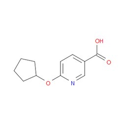 Aobchem&nbsp;6-(Cyclopentyloxy)nicotinic acid | ≥97% | CAS 509101-14-8 | C11H13NO3 | 250mg