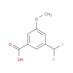 Aobchem&nbsp;3-(Difluoromethyl)-5-methoxybenzoic acid | ≥95% | CAS 1554430-35-1 | C9H8F2O3 | 500mg