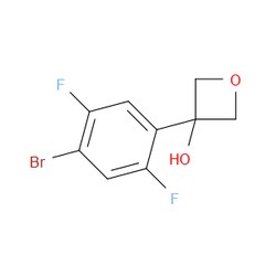 Aobchem&nbsp;3-(4-Bromo-2 5-difluorophenyl)oxetan-3-ol | ≥95% | CAS 2065235-77-8 | C9H7BrF2O2 | 1g