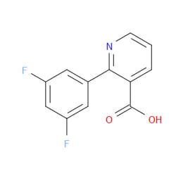 Aobchem&nbsp;2-(3 5-Difluorophenyl)-3-pyridinecarboxylic acid | ≥95% | CAS 1225477-61-1 | C12H7F2NO2 | 1g