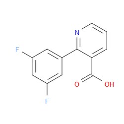 Aobchem&nbsp;2-(3 5-Difluorophenyl)-3-pyridinecarboxylic acid | ≥95% | CAS 1225477-61-1 | C12H7F2NO2 | 250mg