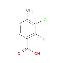 Aobchem&nbsp;3-Chloro-2-fluoro-4-methylbenzoic acid | ≥97% | CAS 1427416-06-5 | C8H6ClFO2 | 250mg