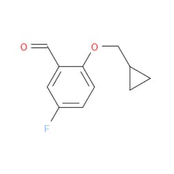 Aobchem&nbsp;2-(Cyclopropylmethoxy)-5-fluorobenzaldehyde | ≥95% | CAS 883525-60-8 | C11H11FO2 | 250mg