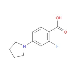 Aobchem&nbsp;2-Fluoro-4-(1-pyrrolidinyl)benzoic acid | ≥95% | CAS 1197193-14-8 | C11H12FNO2 | 1g