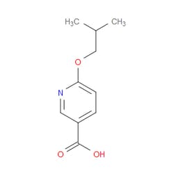 Aobchem&nbsp;6-Isobutoxynicotinic acid | ≥97% | CAS 1016756-23-2 | C10H13NO3 | 250mg