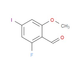 Aobchem&nbsp;2-Fluoro-4-iodo-6-methoxybenzaldehyde | ≥95% | CAS 2090466-20-7 | C8H6FIO2 | 250mg