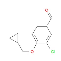 Aobchem&nbsp;3-Chloro-4-(cyclopropylmethoxy)benzaldehyde | ≥95% | CAS 883519-07-1 | C11H11ClO2 | 250mg
