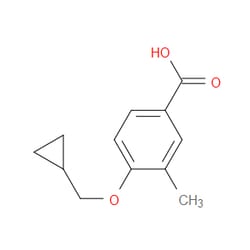 Aobchem&nbsp;4-(Cyclopropylmethoxy)-3-methylbenzoic acid | ≥95% | CAS 1252903-16-4 | C12H14O3 | 250mg