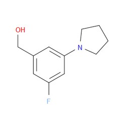 Aobchem&nbsp;[3-Fluoro-5-(pyrrolidin-1-yl)phenyl]methanol | ≥95% | CAS 1690605-39-0 | C11H14FNO | 1g