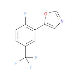 Aobchem&nbsp;5-(2-Fluoro-5-(trifluoromethyl)phenyl)oxazole | ≥97% | CAS 2026425-41-0 | C10H5F4NO | 250mg