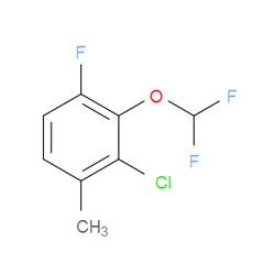 Aobchem&nbsp;2-Chloro-3-(difluoromethoxy)-4-fluoro-1-methylbenzene | ≥95% | CAS 1805500-05-3 | C8H6ClF3O | 500mg