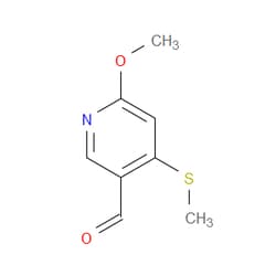 Aobchem&nbsp;6-Methoxy-4-(methylthio)nicotinaldehyde | ≥97% | CAS 1288994-83-1 | C8H9NO2S | 1g