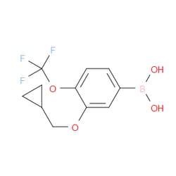 Aobchem&nbsp;3-(Cyclopropylmethoxy)-4-(trifluoromethoxy)phenylboronic acid | ≥95% | CAS 1793003-76-5 | C11H12BF3O4 | 500mg
