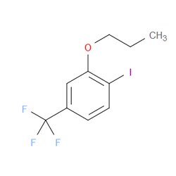 Aobchem&nbsp;1-Iodo-2-propoxy-4-(trifluoromethyl)benzene | ≥97% | CAS 2384902-79-6 | C10H10F3IO | 250mg