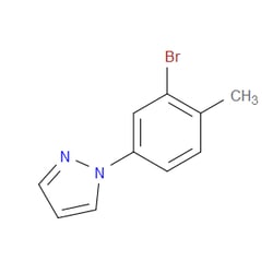 Aobchem&nbsp;1-(3-Bromo-4-methylphenyl)-1H-pyrazole | ≥97% | CAS 1823931-54-9 | C10H9BrN2 | 250mg