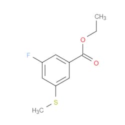 Aobchem&nbsp;Ethyl 3-fluoro-5-(methylthio)benzoate | ≥97% | CAS 2643368-38-9 | C10H11FO2S | 500mg