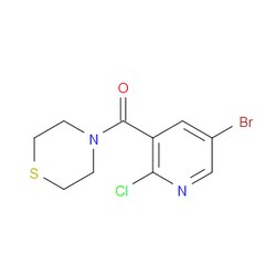 Aobchem&nbsp;(5-Bromo-2-chloropyridin-3-yl)(thiomorpholino)methanone | ≥97% | CAS 1247814-77-2 | C10H10BrClN2OS | 250mg