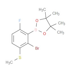 Aobchem&nbsp;2-Bromo-6-fluoro-3-(methylthio)phenylboronic acid pinacol ester | ≥97% | CAS 2121512-00-1 | C13H17BBrFO2S | 250mg