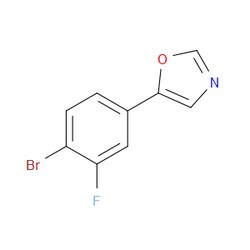 Aobchem&nbsp;5-(4-Bromo-3-fluorophenyl)oxazole | ≥95% | CAS 2111410-80-9 | C9H5BrFNO | 1g