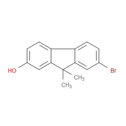 Aobchem&nbsp;7-Bromo-9 9-dimethyl-9H-fluoren-2-ol | ≥97% | CAS 1256619-51-8 | C15H13BrO | 250mg