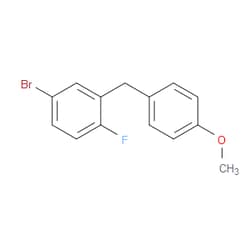 Aobchem&nbsp;4-Bromo-1-fluoro-2-(4-methoxybenzyl)benzene | ≥95% | CAS 1181681-00-4 | C14H12BrFO | 250mg