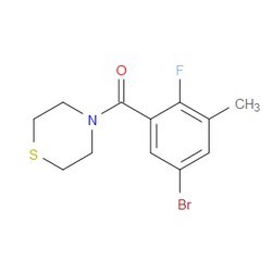 Aobchem&nbsp;(5-Bromo-2-fluoro-3-methylphenyl)(thiomorpholino)methanone | ≥97% | CAS 2635937-12-9 | C12H13BrFNOS | 250mg