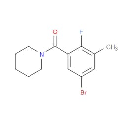 Aobchem&nbsp;(5-Bromo-2-fluoro-3-methylphenyl)(piperidin-1-yl)methanone | ≥97% | CAS 2635937-41-4 | C13H15BrFNO | 1g