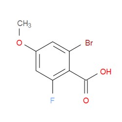 Aobchem&nbsp;2-Bromo-6-fluoro-4-methoxybenzoic acid | ≥97% | CAS 1260384-12-0 | C8H6BrFO3 | 1g