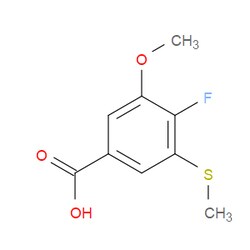 Aobchem 4-Fluoro-3-methoxy-5-(methylthio)benzoic acid | ≥97% | CAS 2586126-77-2