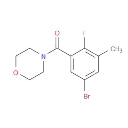 Aobchem&nbsp;(5-Bromo-2-fluoro-3-methylphenyl)(morpholino)methanone | ≥97% | CAS 2635937-51-6 | C12H13BrFNO2 | 500mg