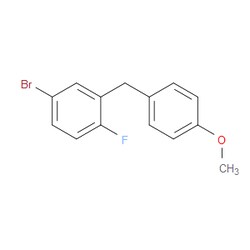 Aobchem&nbsp;4-Bromo-1-fluoro-2-(4-methoxybenzyl)benzene | ≥95% | CAS 1181681-00-4 | C14H12BrFO | 500mg