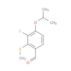 Aobchem&nbsp;3-Fluoro-4-isopropoxy-2-(methylthio)benzaldehyde | ≥97% | CAS 2734772-78-0 | C11H13FO2S | 250mg