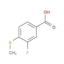 Aobchem&nbsp;3-Fluoro-4-(methylthio)benzoic acid | ≥95% | CAS 244606-32-4 | C8H7FO2S | 500mg