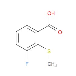 Aobchem&nbsp;3-Fluoro-2-(methylsulfanyl)benzoic acid | ≥97% | CAS 147460-53-5 | C8H7FO2S | 500mg