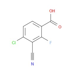 Aobchem&nbsp;4-Chloro-3-cyano-2-fluorobenzoic acid | ≥95% | CAS 1628684-15-0 | C8H3ClFNO2 | 250mg