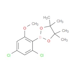 Aobchem&nbsp;2 4-Dichloro-6-methoxyphenylboronic acid pinacol ester | ≥95% | CAS 1046862-08-1 | C13H17BCl2O3 | 500mg