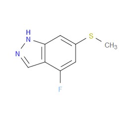 Aobchem&nbsp;4-Fluoro-6-(methylthio)-1H-indazole | ≥95% | CAS 1428234-74-5 | C8H7FN2S | 500mg
