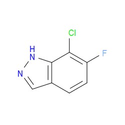 Aobchem&nbsp;7-Chloro-6-fluoro-1H-indazole | ≥95% | CAS 1414870-63-5 | C7H4ClFN2 | 500mg