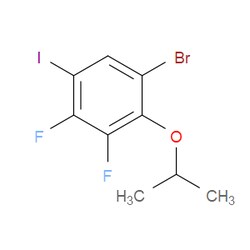 Aobchem&nbsp;1-Bromo-3 4-difluoro-5-iodo-2-isopropoxybenzene | ≥97% | CAS 2586126-38-5 | C9H8BrF2IO | 250mg
