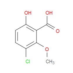 Aobchem&nbsp;3-Chloro-6-hydroxy-2-methoxybenzoic acid | ≥97% | CAS 146984-79-4 | C8H7ClO4 | 1g