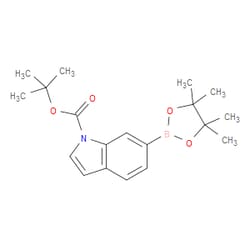Aobchem&nbsp;1H-Indole-1-carboxylic acid  6-(4 4 5 5-tetramethyl-1 3 2-dioxaborolan-2-yl)-  1 1-dimethylethyl ester | ≥95% | CAS 777061-38-8 | C19H26BNO4 | 250mg
