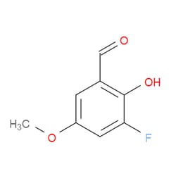 Aobchem&nbsp;3-Fluoro-2-hydroxy-5-methoxybenzaldehyde | ≥97% | CAS 1417996-86-1 | C8H7FO3 | 500mg