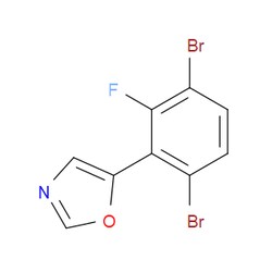 Aobchem&nbsp;5-(3 6-Dibromo-2-fluorophenyl)oxazole | ≥97% | CAS 2379321-47-6 | C9H4Br2FNO | 500mg