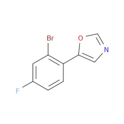 Aobchem&nbsp;5-(2-Bromo-4-fluorophenyl)-1 3-oxazole | ≥97% | CAS 2005481-21-8 | C9H5BrFNO | 250mg