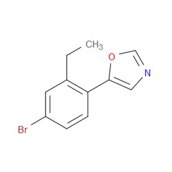 Aobchem&nbsp;5-(4-Bromo-2-ethylphenyl)oxazole | ≥97% | CAS 2364585-30-6 | C11H10BrNO | 1g